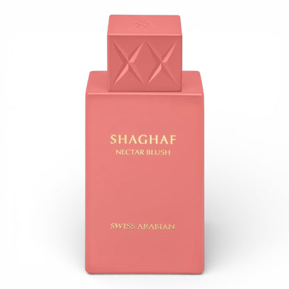 Swiss Arabian Shaghaf Nectar Blush perfume bottle on white background