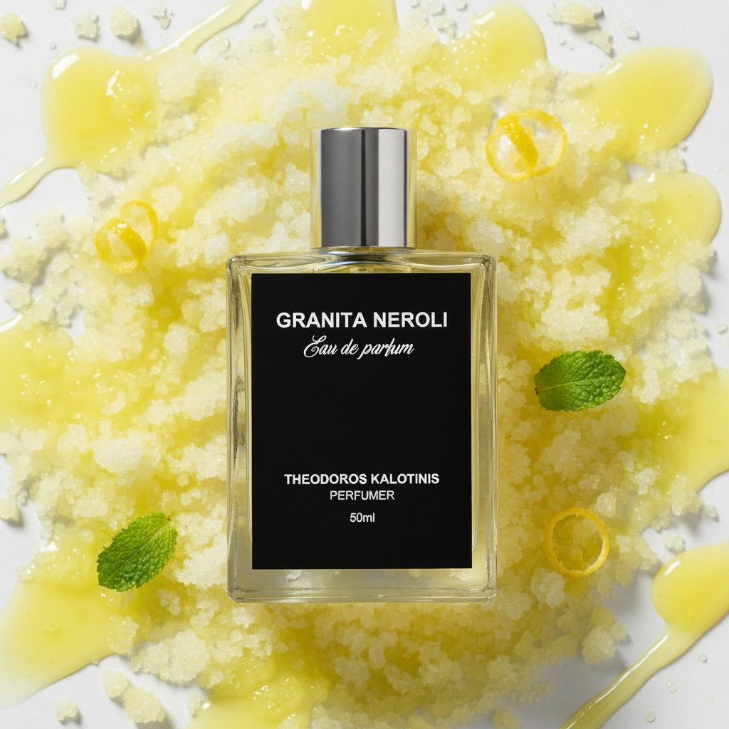 Theodoros Kalotinis Granita Neroli styled with Italian limoncello and frozen granita ice