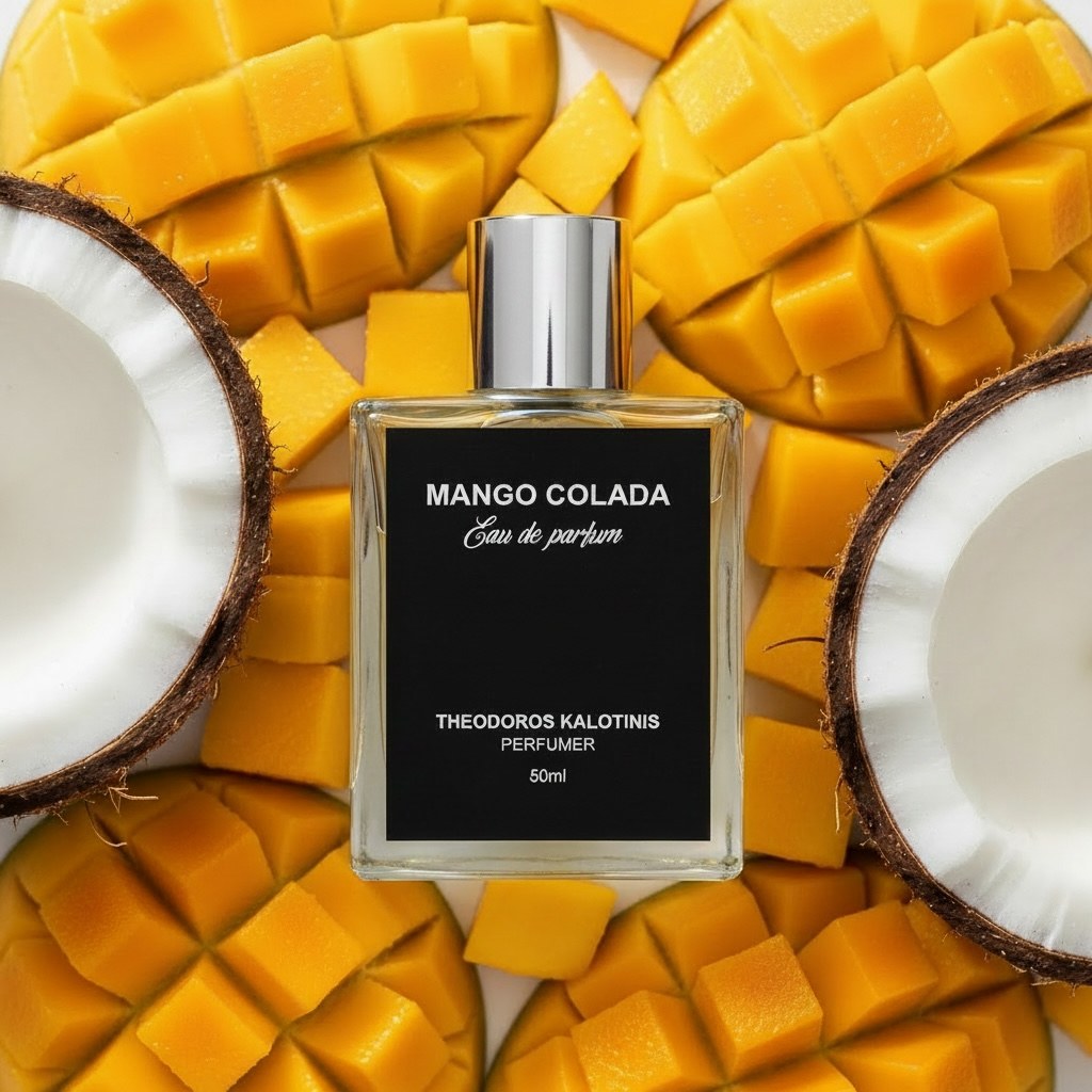 Theodoros Kalotinis Mango Colada styled with ripe mango, coconut