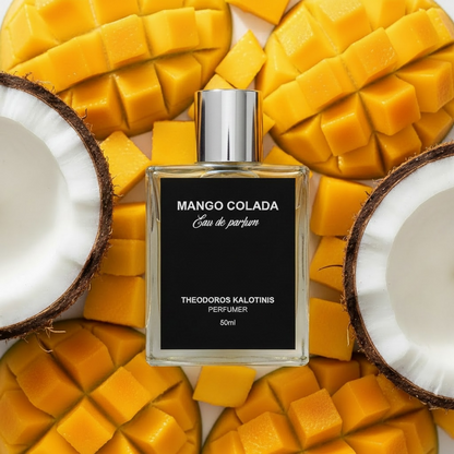 Theodoros Kalotinis Mango Colada styled with ripe mango, coconut