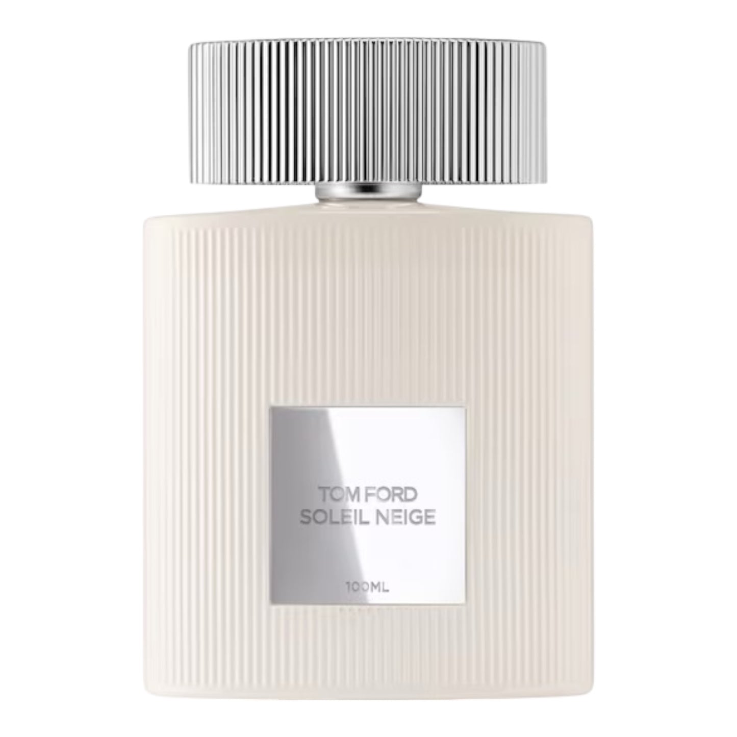 Tom Ford Soleil Neige perfume bottle on white background