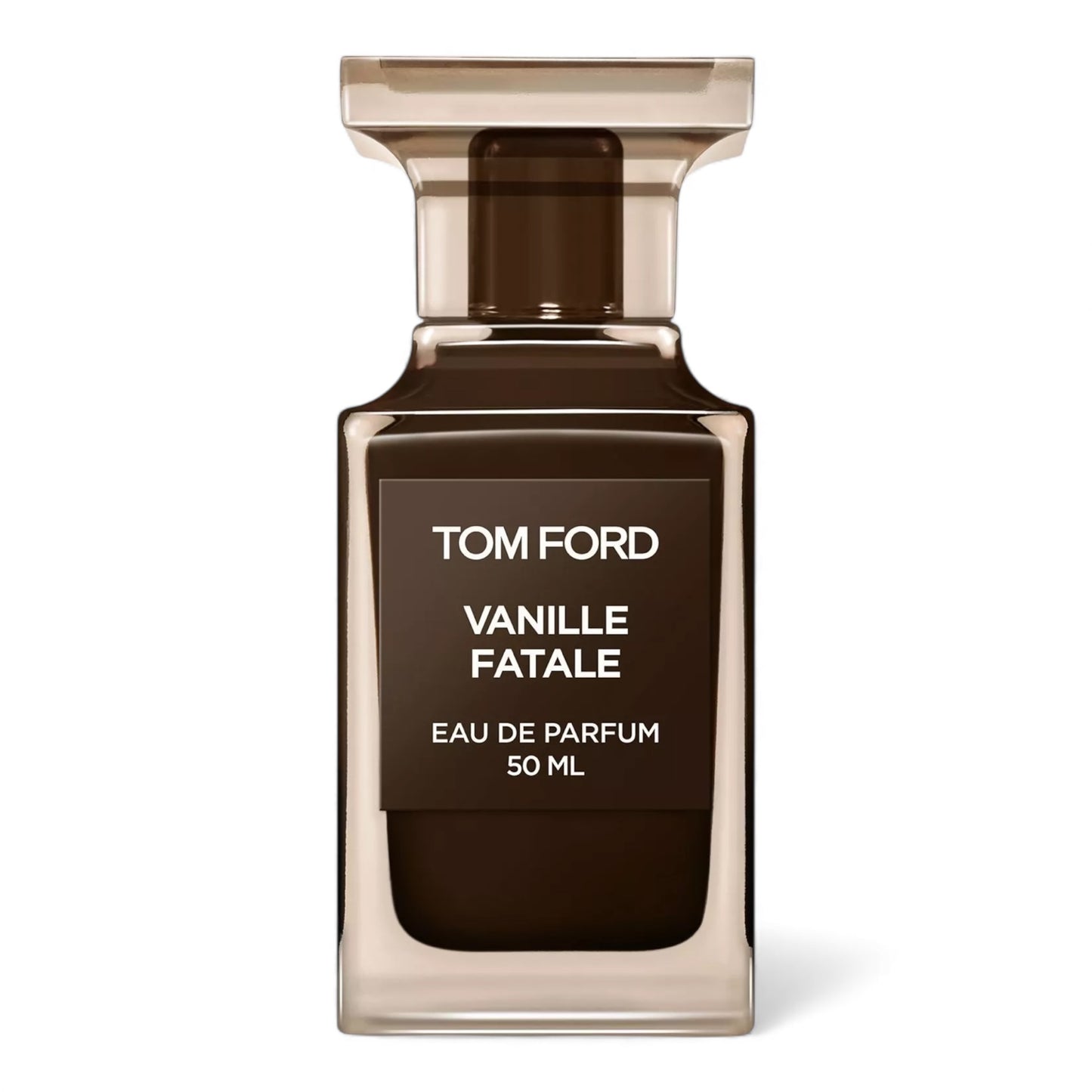Tom Ford Vanille Fatale fragrance sample showing dark vanilla and roasted wood notes for decanting into 1ml to 10ml glass atomisers.