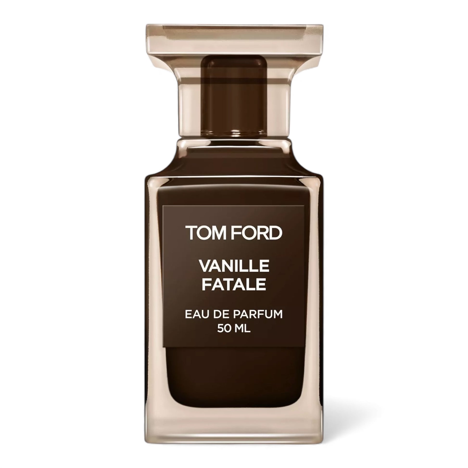Tom Ford Vanille Fatale fragrance sample showing dark vanilla and roasted wood notes for decanting into 1ml to 10ml glass atomisers.