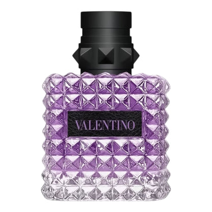 Valentino Donna Born In Roma Purple Melancholia perfume bottle on white background