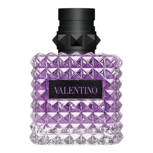 Valentino Donna Born In Roma Purple Melancholia perfume bottle on white background