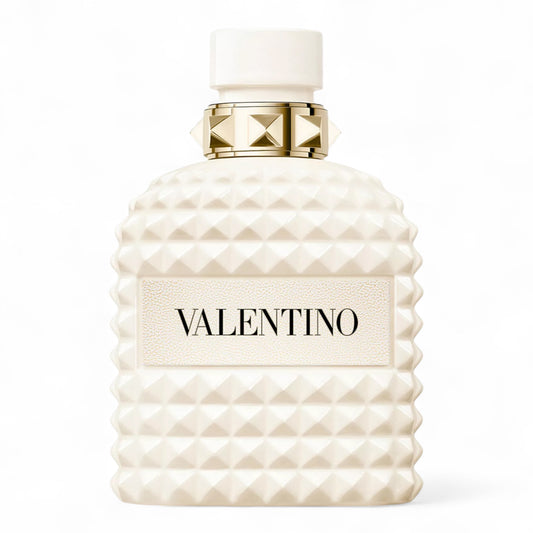 Valentino Uomo Born In Roma Ivory fragrance sample – retail bottle shown for decanting into 1ml–10ml samples.