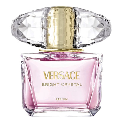 Versace Bright Crystal Parfum fragrance sample showing juicy pomegranate and soft floral musk notes for decanting into 1ml to 10ml glass atomisers.