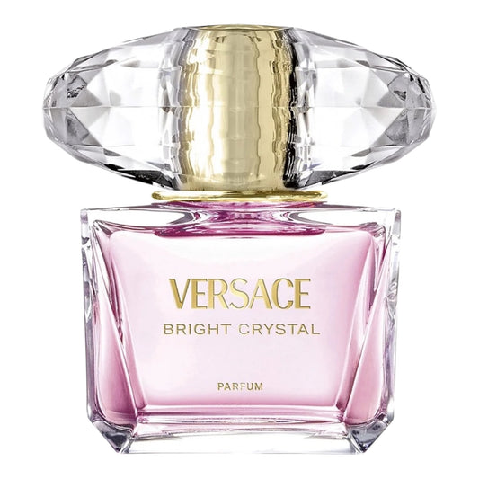Versace Bright Crystal Parfum fragrance sample showing juicy pomegranate and soft floral musk notes for decanting into 1ml to 10ml glass atomisers.