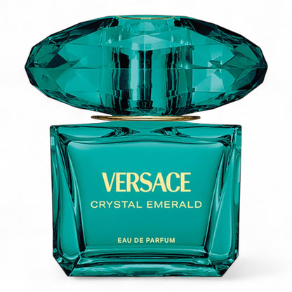 Versace Crystal Emerald fragrance sample – retail bottle shown for decanting into 1ml–10ml samples.
