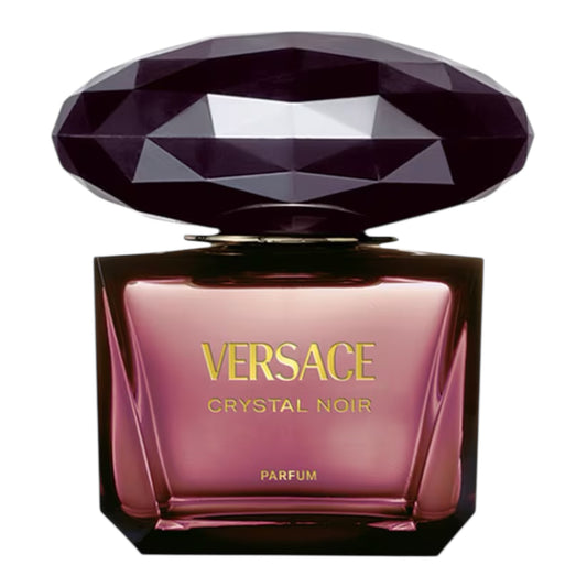 Versace Crystal Noir Parfum fragrance sample showing warm spices, creamy florals and amber musk notes for decanting into 1ml to 10ml glass atomisers.