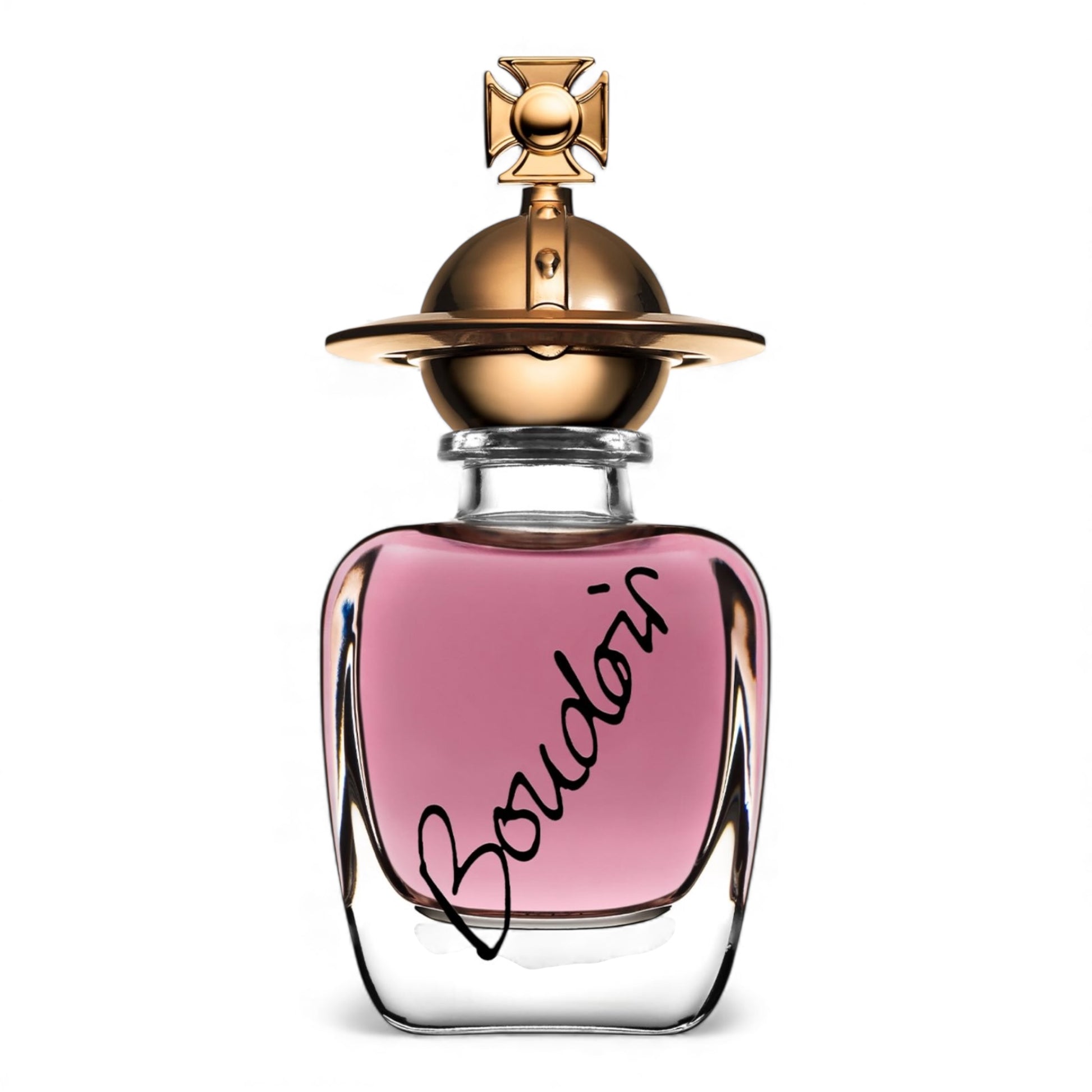 Vivienne Westwood Boudoir fragrance sample showing rose, carnation and vanilla tobacco notes for decanting into 1ml to 10ml glass sample bottles.