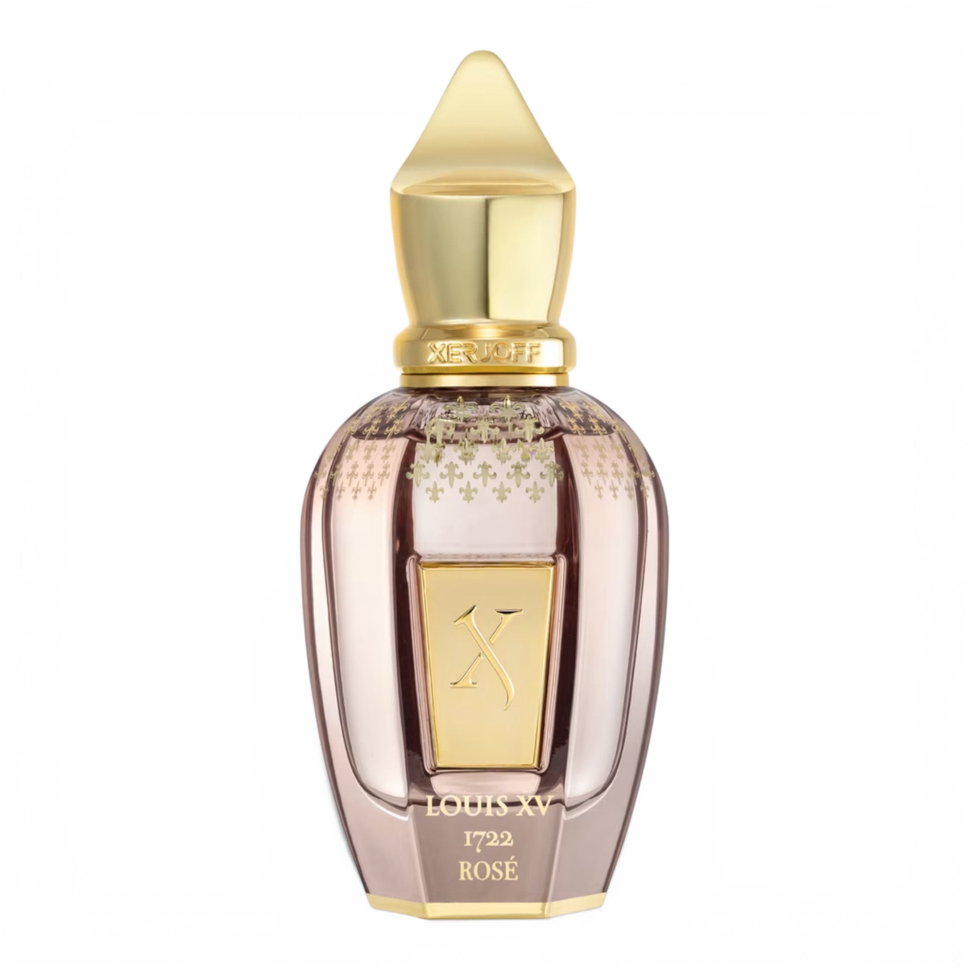 Xerjoff Louis XV 1722 Rosé fragrance sample showing sparkling berry and soft rose notes for decanting into 1ml to 10ml glass atomisers.