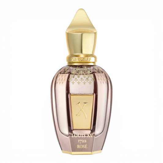 Xerjoff Louis XV 1722 Rosé fragrance sample showing sparkling berry and soft rose notes for decanting into 1ml to 10ml glass atomisers.