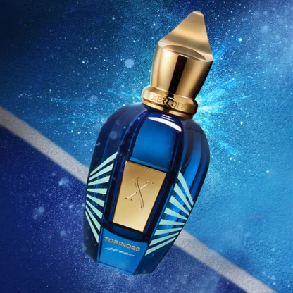 Xerjoff TORINO25 perfume sample styled with dynamic sporty tones to reflect its celebratory spicy leather character.